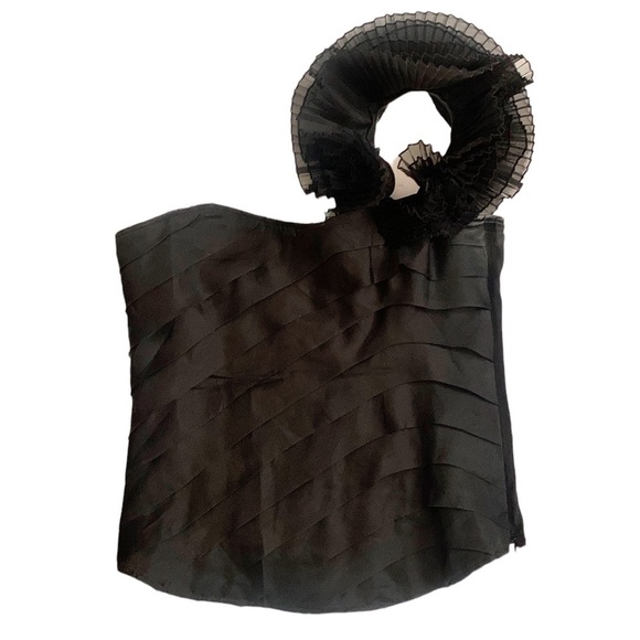 Bebe One Shoulder Silk Corset Bustier - Picture 1 of 14